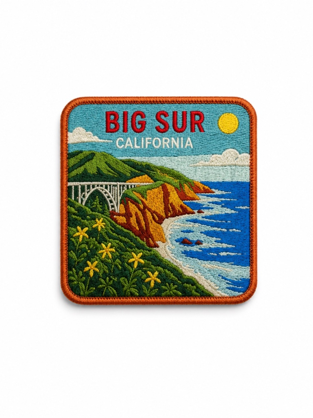 Big Sur California Patch Iron On Sew On 3" Embroidered Pacific Coast Highway